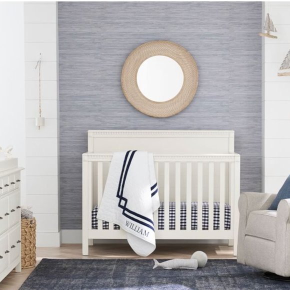 Pottery Barn Kids Seagrass Peel & Stick Wallpaper Grey - Discontinued color - Picture 9 of 9